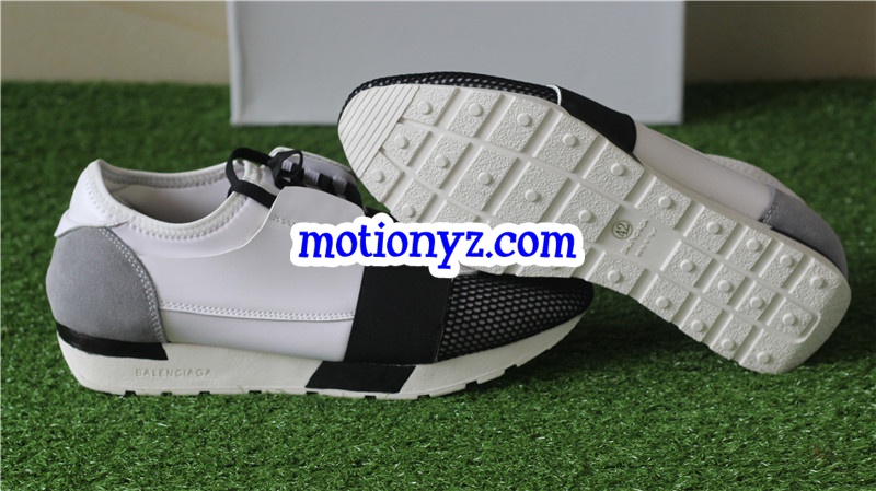 Balenciaga Race Runner Trainers White Black